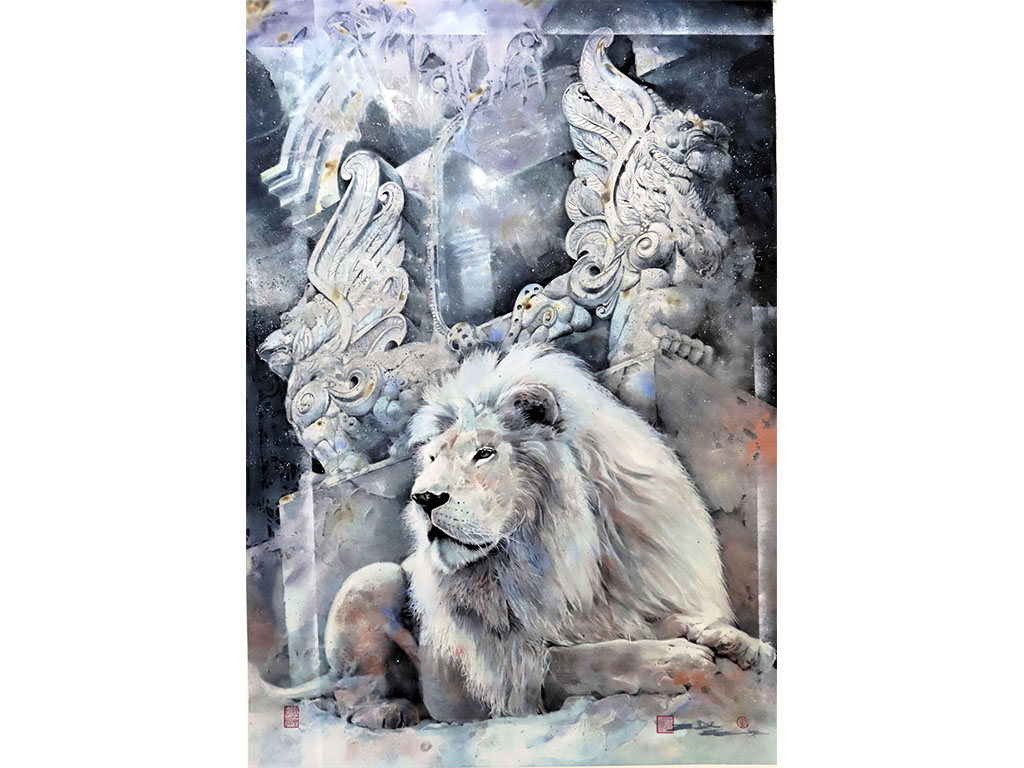 光榮戰役,80×113 cm,複合媒材,2020