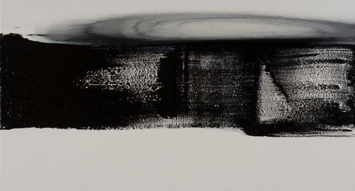 一剎之寂－松靜 油彩、畫布110×60cm （30F）2019