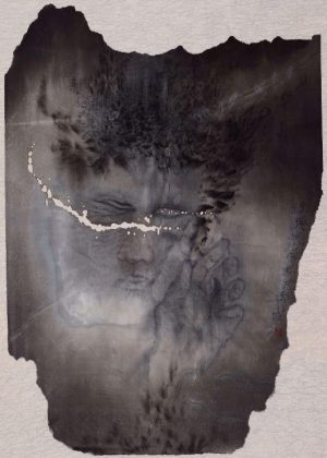 如畫江山-劉信義 在微光旁思考殘缺 66cmx47.5 cm 劉信義