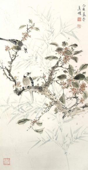 己亥孟冬，72.5x38.5cm，張真愷